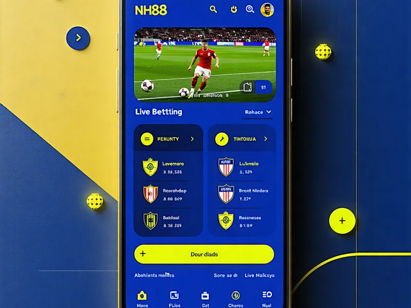 Giao diện ứng dụng NH88 trên điện thoại, hiển thị các trò chơi và tùy chọn đăng nhập