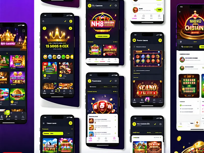 Ảnh chụp màn hình ứng dụng NH88 iOS hiển thị các trò chơi casino và slot
