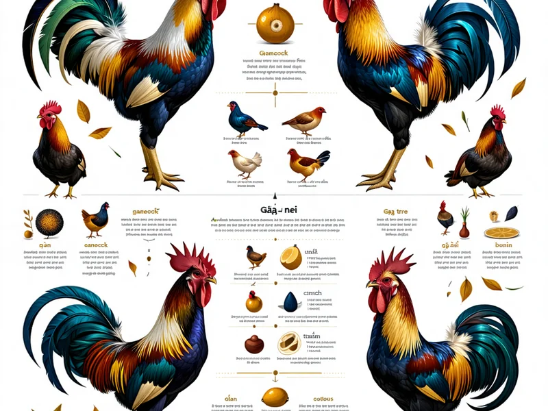 Hình ảnh mô tả luật chơi đá gà và các loại gà chiến tại NH88