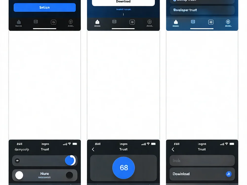 Hướng dẫn từng bước tải và cài đặt ứng dụng NH88 trên iPhone và iPad, bao gồm các hình ảnh minh họa.
