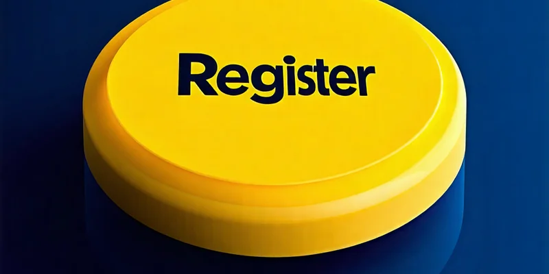 Cận cảnh nút 'Đăng ký' trên trang web NH88, hướng dẫn người dùng nhấp để tiếp tục