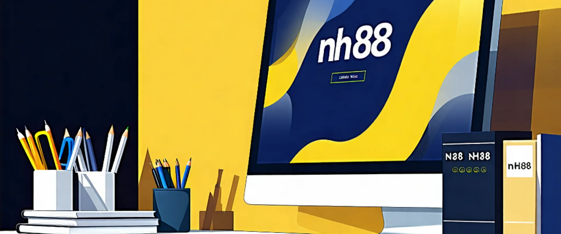 Hình ảnh tổng quan về các tài nguyên và thông tin hữu ích của NH88, với các biểu tượng liên quan đến đánh giá, hướng dẫn và mẹo chơi game.