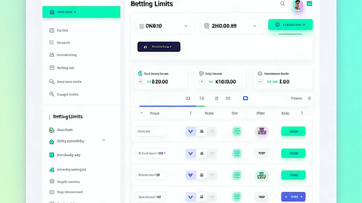 Giao diện người dùng NH88 để đặt giới hạn cược hàng ngày, hàng tuần, hàng tháng.