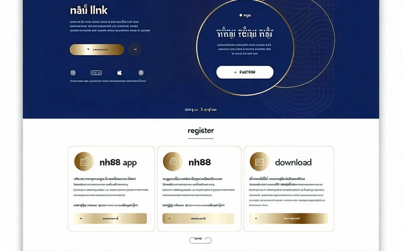 Giao diện trang chủ NH88 với nút đăng ký nổi bật, hướng dẫn người dùng click vào để bắt đầu quá trình
